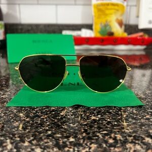 Bottega Veneta Gold Frame Sunglasses